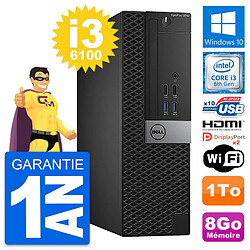 PC Dell OptiPlex 5040 SFF Intel i3-6100 RAM 8Go Disque 1To HDMI Windows 10 Wifi - Occasion