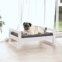 Avis Maison Chic Niche Lit pour chien | Panier couchage pour chien Blanc 65,5x50,5x28 cm Bois de pin solide -GKD97537