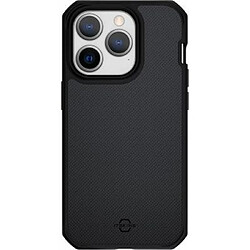 Itskins Coque pour iPhone 14 Pro Renforcée Ballistic Nylon R Noir