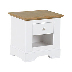 Beliani Table de chevet Blanc WINGLAY