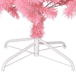 Acheter vidaXL Sapin de Noël artificiel avec support rose 210 cm PVC