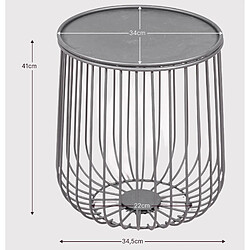 Nest Dream Table d'appoint ronde en acier adaptée à l'extérieur - Tanzania pas cher