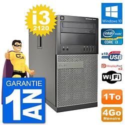 PC Tour Dell 7010 Intel Core i3-2120 RAM 4Go Disque Dur 1To Windows 10 Wifi - Occasion