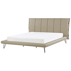 Beliani Lit double en cuir PU beige 180 x 200 cm BETIN