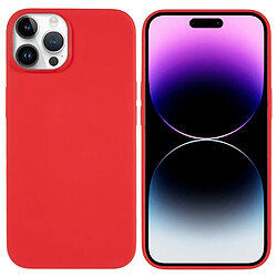 Coque en silicone anti-rayures, magnétique pour votre iPhone 14 Pro - rouge