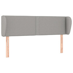 Maison Chic Tête de lit scandinave avec oreilles,meuble de chambre Gris clair 147x23x78/88 cm Tissu -MN93668