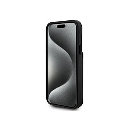 Karl Lagerfeld Coque pour Apple iPhone 15 Saffiano avec porte-cartes Noir