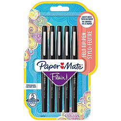 Paper Mate 1x5 papier Mate Flair Feutres M 0,7 mm noir