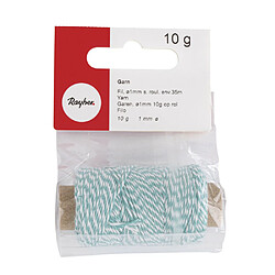 Rayher Ficelle bicolore bleu clair et blanc 35 m x ø 1 mm