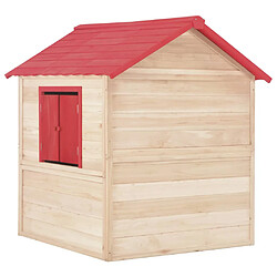 Avis vidaXL Maison de jeu pour enfants Bois de sapin Rouge