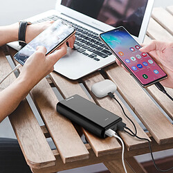 Batterie Externe 30000mAh 2x USB + USB-C Câble USB-C 1m Swissten Noir pas cher