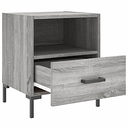 Maison Chic Lot de 2 Tables de chevet - Tables de Nuit sonoma gris 40x35x47,5 cm pas cher