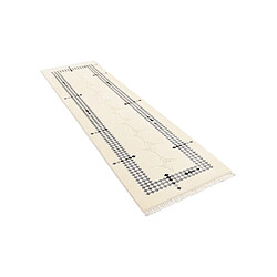 Vidal Tapis de couloir en laine 300x81 beige Darya