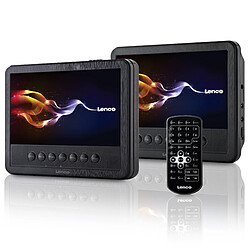 Lenco Lecteur DVD double écran de 7" avec USB MES-212 Noir