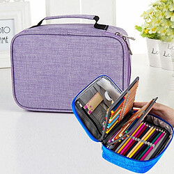 Wewoo Étui à crayons imperméable à l'eau 72 couleurs grande capacité sac à esquisse Ensemble de papeterie violet