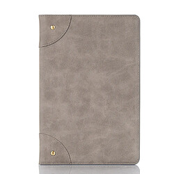 Wewoo Housse Coque Etui à rabat horizontal en cuir de style livre rétro pour Galaxy Tab S6 T860 / T865 avec porte-cartes et gris