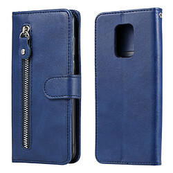 Etui en PU poche zippée mode bleu pour votre Xiaomi Redmi Note 9S/9 Pro Max/9 Pro