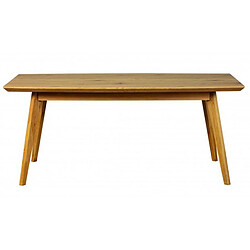 Table de salle à manger en bois finition chêne clair - L.180 x H.76 x P.90 cm -PEGANE-