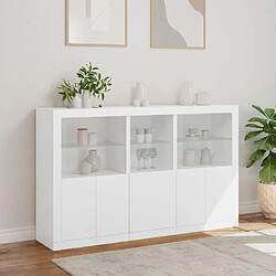 Acheter Maison Chic Commode Buffet - Meuble de rangement avec lumières LED blanc 162x37x100 cm -GKD21950