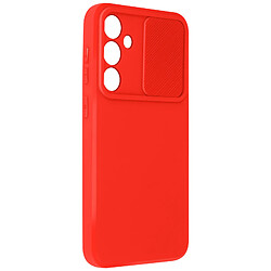 Avizar Coque pour Samsung Galaxy S23 FE Silicone Cache Caméra Coulissant Rouge