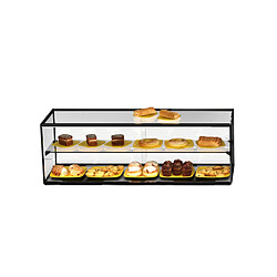 Vitrine Professionnelle Neutre 2 Etagères avec ou sans LED - 920x375 mm - SAYL