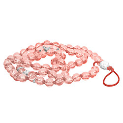 Avizar Bijou de Téléphone Bracelet à Perles Rondes Collection Glam rose Translucide