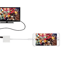 Wewoo Pour iPhone X et 8 7, 8 Plus 7 plus, 6 6s, 6 Plus 6s plus Adaptateur de câble numérique de HDMI de Lightning à AV HDMI / HDTV,