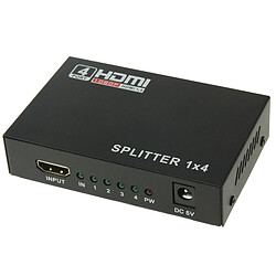 Wewoo Splitter pour HDTV / STB / DVD / Projecteur / DVR Mini HD 1080P 1x4 HDMI V1.4