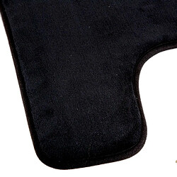 Tapis Contour WC Mémoire 48x48cm Noir