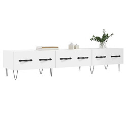 Avis Maison Chic Meuble TV scandinave - Banc TV pour salon blanc 150x36x30 cm bois d'ingénierie -MN22783