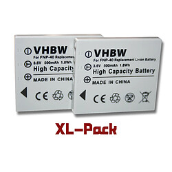 Vhbw Set de 2 batteries pour appareil photo Akai IX8630, IX-8630 remplace Fujifilm NP-40 / NP-40N