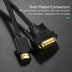 Avis Wewoo DVI D (24 + 1) mâle vers HDMI mâle Ligne de commutation bidirectionnelle HD 2K, longueur: 3 m