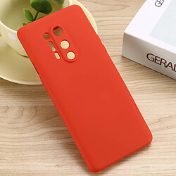 Coque en silicone liquide souple rouge pour votre OnePlus 8 Pro