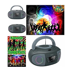 Avis NC Radio CD avec effets lumineux LEDS USB /MP3 FM avec entrée auxiliaire et récepteur sans fil.