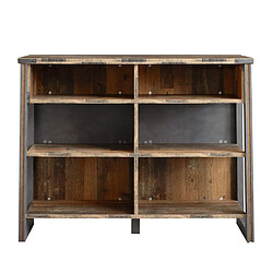 Avis Mes Meuble bar 6 niches 140x48x105 cm décor bois vieilli - BLAZE