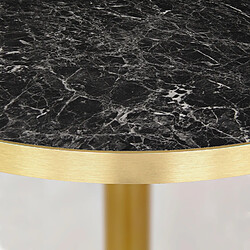 Avis Restootab Table Ø70cm Rome bistrot marbre noir brillant