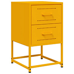 Acheter vidaXL Tables de chevet 2 pcs jaune moutarde 36x39x60,5 cm acier