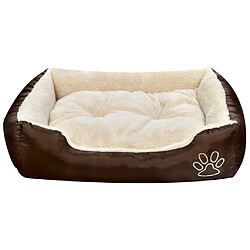 Avis Helloshop26 Lit chaud pour chiens avec coussin rembourré 65 cm marron et beige 02_0001549