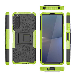 Htdmobiles Coque pour Sony Xperia 10 V - housse etui rigide anti choc + film ecran - VERT