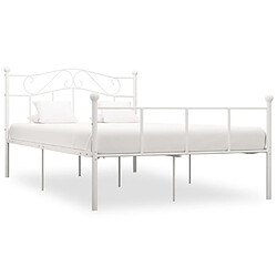 vidaXL Cadre de lit sans matelas blanc métal 120x200 cm 