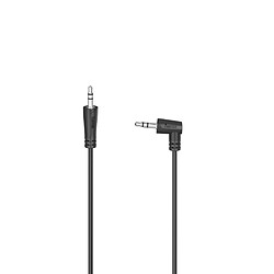 HAMA Câble audio, f. jack mâle 3,5mm 90° - f. jack mâle 3,5 mm,stéréo, 0,5 m