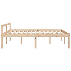 Acheter vidaXL Lit pour personne âgée sans matelas 160x200 cm bois pin massif