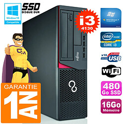 PC Fujitsu Esprimo E720 E85+ SFF Core I3-4130 RAM 16Go Disque 480 Go SSD Wifi W7 - Occasion