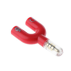 Avis Adaptateur répartiteur de câble audio aux 3.5mm pour écouteur casque pc rouge