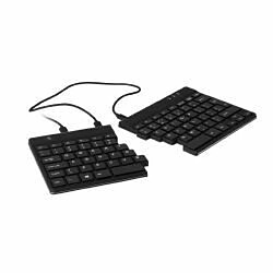 Split Keyboard, (UK), black QWERTY, wired. Windows, Linux Integrated numeric keyboard