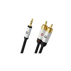 Oehlbach I-Connect Jack RCA Noir - Câble Mini-Jack 3,5 mm / RCA de 3 m