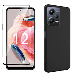 Xeptio Pack coque noire en TPU et protection écran complet vitre full cover noir en verre trempé pour Xiaomi Redmi Note 13 Pro Plus 5G / Redmi Note 13 Pro+ 5G -