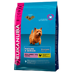 Croquettes Mature 7+ au Poulet pour Chien Sénior de Petite Taille - Eukanuba - 3Kg