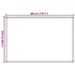 vidaXL Tapis de tente 250x300 cm Anthracite et blanc pas cher