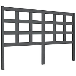 Maison Chic Tête de lit scandinave pour lit adulte,Meuble de chambre Gris 156x4x100 cm Bois massif de pin -MN56086